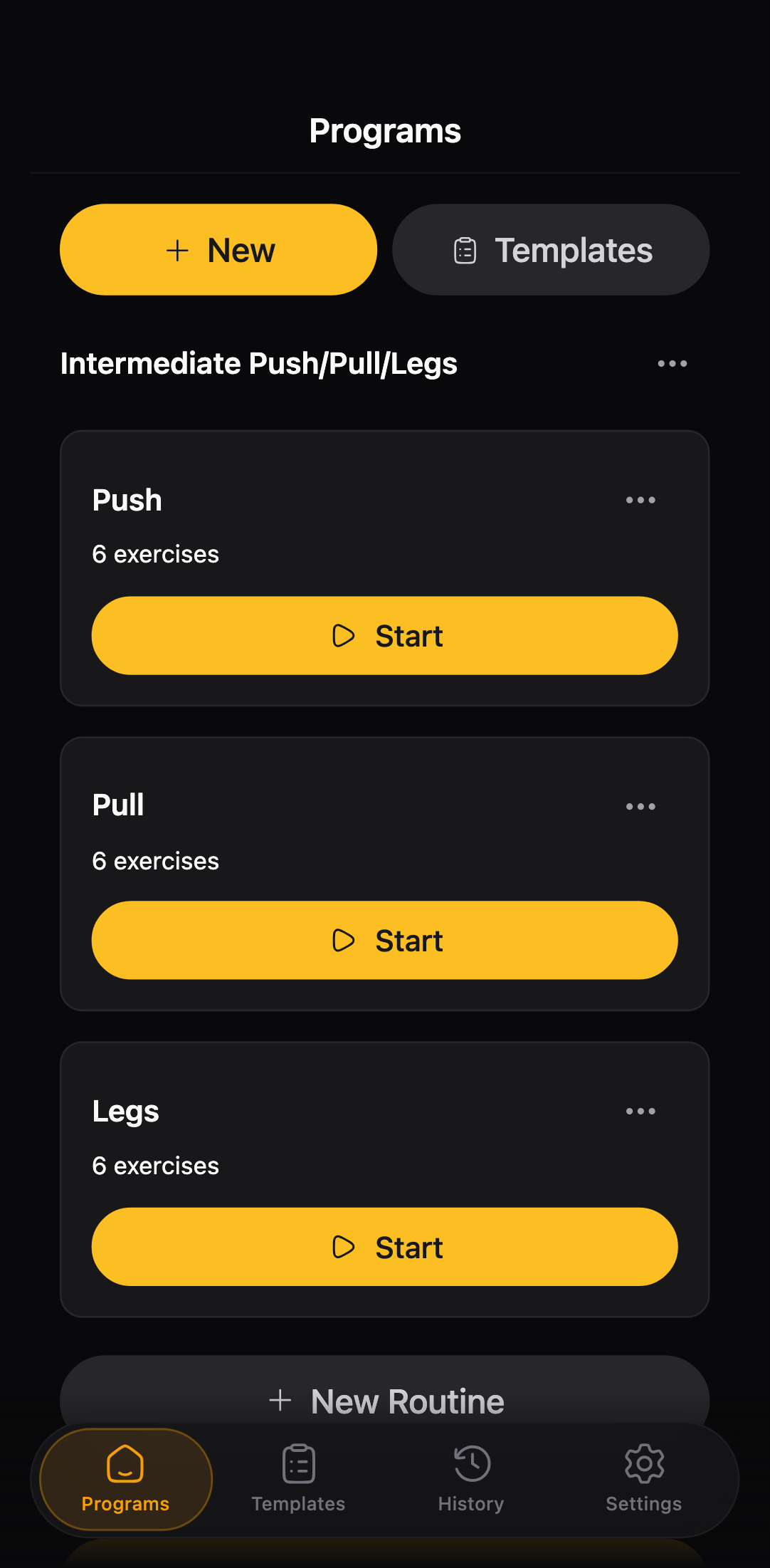 GymTempo on iPhone