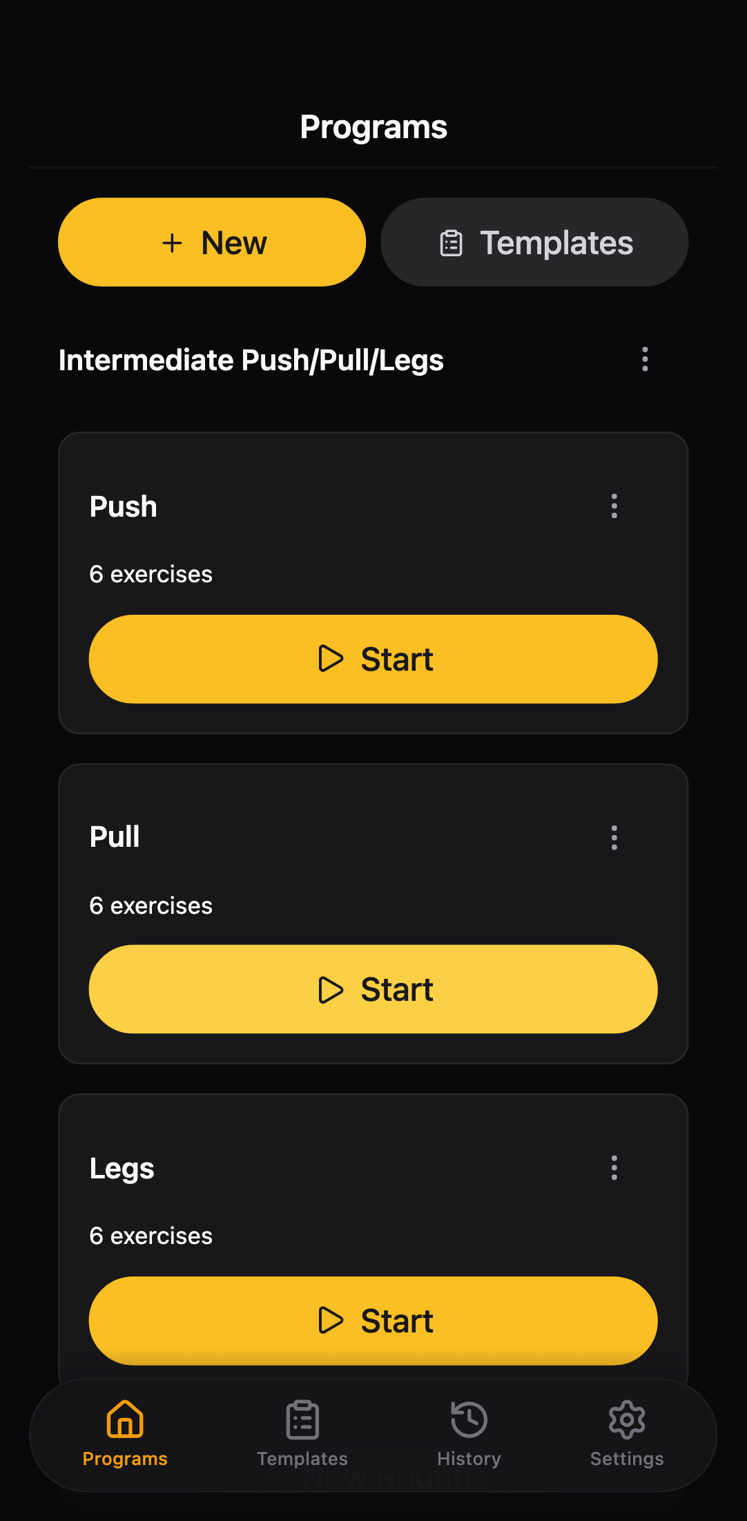 GymTempo on iPhone
