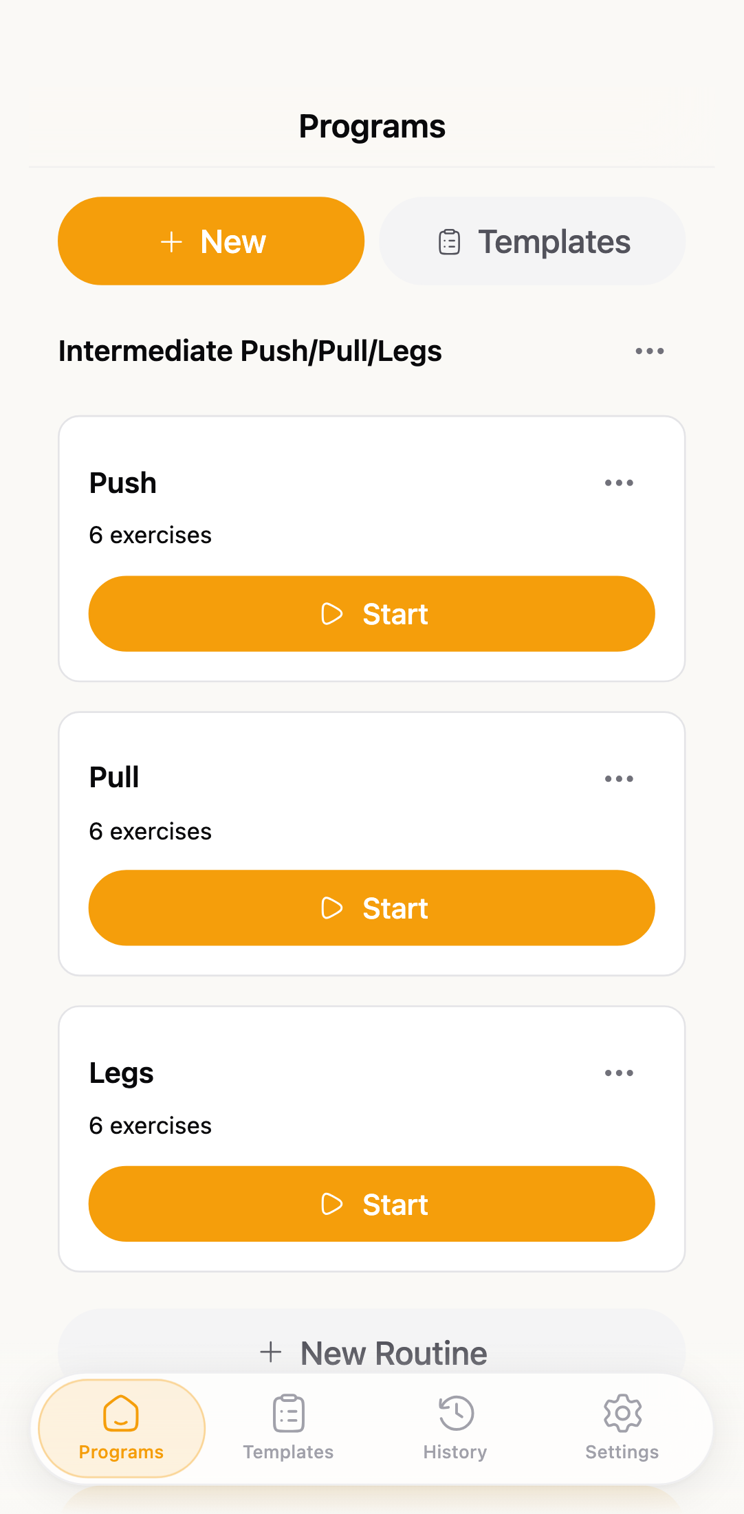 GymTempo on iPhone